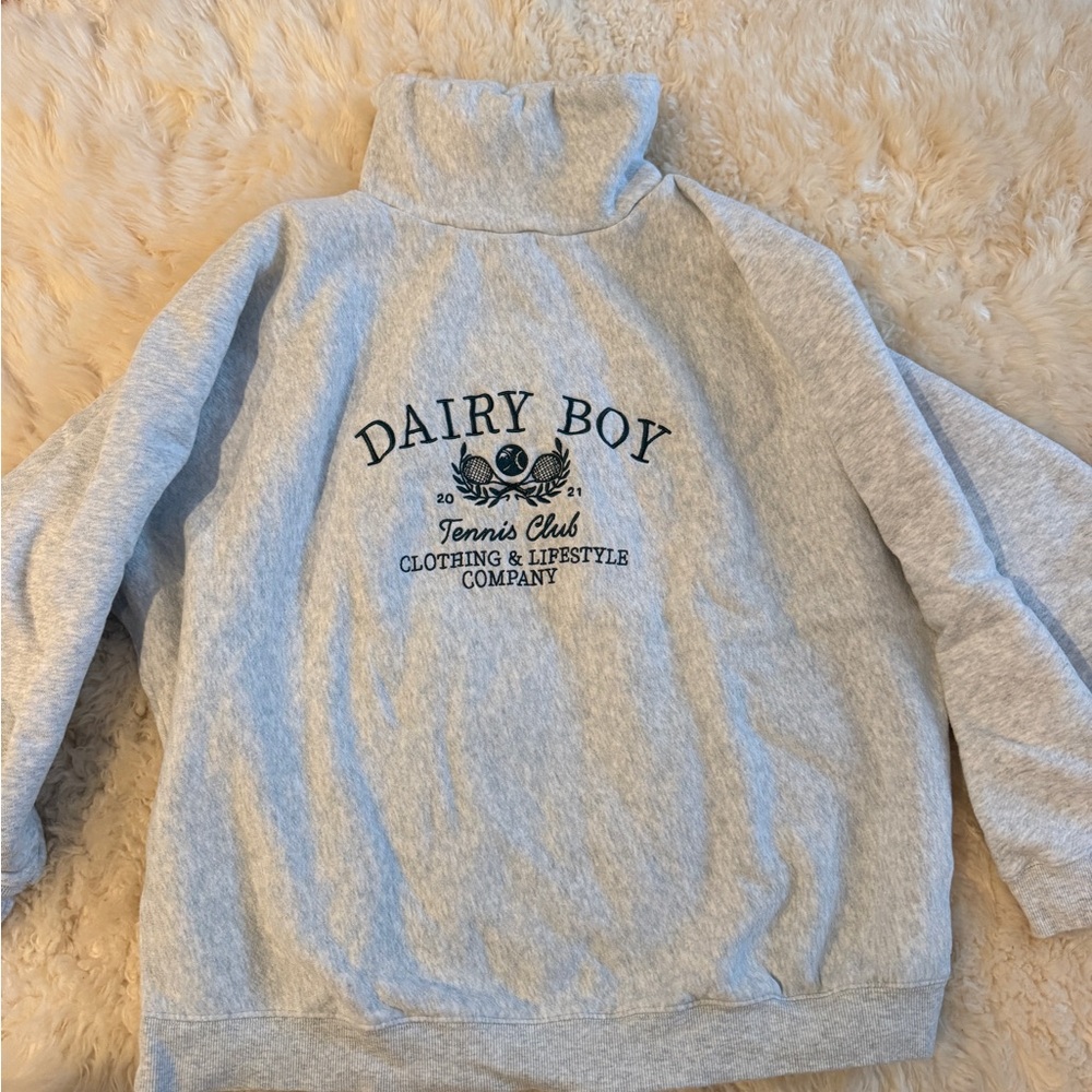 Dairy Boy Gray Women's Sweater